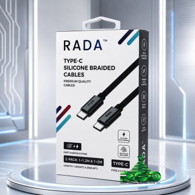 RADA 1.2METER 100W TYPE-C TO TYPE-C 2CT/ PACK